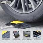 OranLite Heavy-Duty Rubber Cable Protector Ramp, Floor Cable Wire Cord Cover Speed Bumps 22000 Lbs Load Capacity, Driveway Hose Cable Ramp Protective Cover for Indoor Outdoor (Small 2-Channel x 4Pcs)