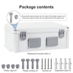 Namunanee Outdoor Electrical Junction Box, ABS Water Resistant Enclosure with Internal Mounting Panel & Hinged Cover (15" H x 11" L x 6" W)
