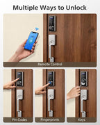 Philips Wi-Fi Smart Lock with Handle, Keyless Entry Keypad Door Lock with Handle, Front Door Deadbolt Set with Gateway, App Control, Fingerprint Unlock, PIN Code Unlock, Auto Locking, Touchscreen