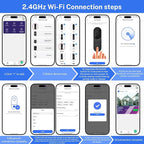 GridTera Smart Video Doorbell Camera Wireless, AI Human Detection and Instant Alerts, Night Vision, 2-Way Audio, Battery Powered, Cloud Storage Sold Seperately, 2.4G WiFi (Chime Included)