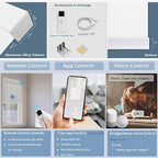 COOLWINDS Motorized Blinds with Remote Cordless Automatic Motorized Shades Custom Blinds for Windows Smart Curtains Compatible with Alexa Google Home(Solar Beige,W51 x H72in)