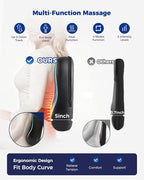 OMASSA Shiatsu Back Massager with Heat-Electric Back Massager for Pain Relief Deep Tissue-Up and Down Rolling Massage Heated Lower Back Massager for Office/Home/Car-Gift for Men Women Parents