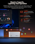 Beelink Mini PC, GTR9 Pro AMD Ryzen AI Max+ 395 CPU (126 Tops), 128GB RAM 2TB Crucial SSD, Mini Computer 10GbE Dual LAN/WiFi 7+BT5.4/8K Quad Display/USB4.0 * 2/SD Card Slot/DeepSeek 70B