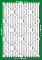 Filterbuy 23x23x1 Air Filter MERV 8 Essential Dust & Allergy Defense (2-Pack), Electrostatic Pleated HVAC AC Furnace Filters Replacement, Made in USA (Actual Size: 22.50 x 22.50 x 0.75)