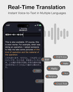 OpenNote AI Voice Recorder – Open Ear Headphones with FlashRecord, Call Recording, Real-Time Transcription, Translation, AI Assistant, for Students, Professionals & Interview Recording, Black