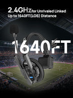 SYNCO XTALK XPRO5 Wireless Intercom Headset System, 500m/1640ft 2.4GHz Communication Headsets for 5 Person with Noise Reduction Film Documentary TV Production, Xtalk-Xpro-X5-headset-intercom