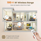 SURAIELEC Remote Control Outlet, Wireless Light Switch - 3 Outlets + 1 Remote, 15 AMP, 100FT Range, No Interference, Remote Light Switch Kit for Lamp, Fan, Christmas Tree Light, Household Appliance