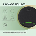 Yealink SP92 Conference Speaker and Microphone with Al Noise Cancellation, 20H Call Time, 13ft Pick-up, 360° Omni Mic 50mm Full-Duplex Speaker, Bluetooth 5.3/USB Speakerphone for Teams