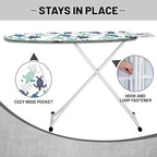 Extra Thick Ironing Board Cover and Pad, Sea Turtle 15x54 Ironing Board Cover, Resist Scorching and Staining,Elastic Edges,Nautical Coral Starfish Coastal Beach Theme Blue