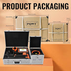 PQWT L7000 Underground Water Leak Detectors Indoor Outdoor Wall Water Pipe Detector Machine Multi Sensor Acoustic Pipeline Leakage Detection Kit Noise Reduction Headphone Smart Touchscreen Carry Case