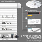 SmartWings Motorized Cellular Shades, Honeycomb Blinds Compatible with Zigbee/Alexa/Z-Wave/Homekit, Wireless Remote Control for Smart Home and Office in Customized Size,100% Blackout White