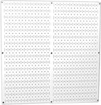 Wall Control Pegboard Organizer 4 ft. Metal Standard Tool Storage Kit With White Toolboard and Accessories - 30-P-3232W