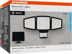 Sylvania Motion Sensor Solar Security Light, Solar Panel, 1800 LMS, Wet Rated, Batteries Included, 5000K, Daylight - 1 Pack (66472)