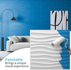 Art3d 100 Pack Decorative 3D Wall Panels, 97 Sq.Feet PVC Interior Wall Décor, 11.8"x11.8", White