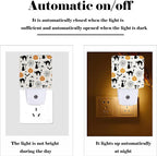 FSHVQKD Halloween Black Cat Night Light,Plug Into Wall for Boys Girls Bedroom Decorative Square Night Light Lamp 0.5w Sleep Friendly