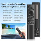 BN59-01357A Solar Voice Remote for Samsung TVs - Compatible with Frame/Neo QLED 4K/8K UHD Smart TVs (VG-TM2180ES/ZA), 3 App Shortcuts & Solar Charging