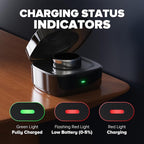 Wireless Charging Case Compatible with Oura Ring Gen 4 Charger, 600mAh Portable Travel Ring Charger Fast Charging Dock with USB-C Cable (Size 10-Black)