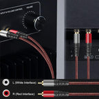 Tiierzon RCA Cable 5Ft,2Rca Male to 2-RCA Male Audio Stereo Subwoofer Cable [Hi-Fi Sound] Nylon-Braided Auxiliary Audio Cord for Home Theater, HDTV, Amplifiers, Hi-Fi Systems,Speakers and etc (5Ft)