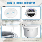 HTONG Innovation V2262-50 7 Inch Bathroom Exhaust Fan, 50 CFM Ceiling Exhaust Fan for 8" Rough-in Opening, 1.0 Sones Quiet Effective Ventilation for Bathroom, Kitchen, Laundry Room, Mobile Home