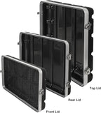 Sound Town Lightweight and Compact 6U ATA ABS Rack Case, with Slant Mixer Top, 21" Depth, 10U Top and 6U Side Spaces (STMR-A10X6U)