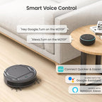 Lefant M210P Robot Vacuum Cleaner, 4000pa Suction, 200 Mins Runtime, Super Thin, Quiet, Self-Charging, Ideal for Pet Owners, Multi Surface Cleaning, APP/WiFi/Alexa Control, Gray