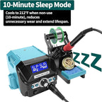 YIHUA 939D+ III EVO Digital Soldering Iron Station Kit 110W High Power with LCD display, 4 Memory Channels, Sleep Mode, Digital Calibration, Solder Wire, Helping Hands, Magnifier, 3 Soldering Tips