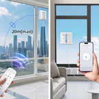 AGORVIO Window Cleaning Robot - Patented DualFore Tech, Turbo Roller Brush + Microfiber Pad Combo Cleaning, 6 Wide-Angle Spray Nozzles, AI Nav, Multi-Layer Safety, App/Remote Control