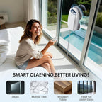 KKI Window Cleaning Robot, Auto Window Cleaner Robot, Dual Spray, Max 3200Pa, AI Path Planning & Edge Detection, Remote Control for High-Rise Windows, Glass Door,10xCloths, X3 (White)