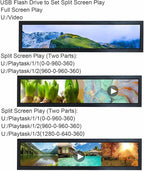 VSDISPLAY 28'' Advertising LCD Monitor 1920x360 IPS Stretched Bar Screen Outdoor High Brightness Support USB Input Auto Copy Autoplay for Supermarket Exhibition Store Advertisement Display