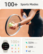 Parsonver Smart Watch(Answer/Make Calls), Smartwatch for Women Men, 100+ Sport Modes/Heart Rate/Blood Oxygen/Sleep Tracker, Pedometer, IP68 Waterproof Fitness Tracker for Android iPhone, Starry Silver