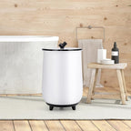 Tangkula Towel Warmer Bucket, 23L Large Luxury Bucket-Style Towel Warmer w/Fragrant Disc Holder, ETL Certified Bath Heater w/3-Level Heating, 20/40/60/90 Min Timer & Auto Shut Off (Black, 23L, handle)