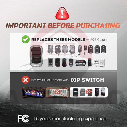2 for Genie Garage Door Opener Remote G3T-A G3T-R G3T-BX Intellicode【10-Years-Warranty】
