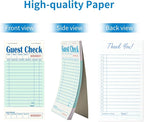 60 Pack/3000 Tickets Guest Checks Books for Servers, Green Server Books for Waitress, Server Note Pads for Restaurants
