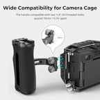 SmallRig Mini Side Handle with 1/4" -20 Screws for Camera Cage, Up and Down Adjustable, for Left or Right Hand, Ergonomic Camera Handle with Built-in Cold Shoe and Threaded Hole - 4756