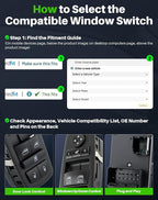 Dacall Window Switch Fits for Chrysler Town & Country (2012-2015), Dodge Grand Caravan (2012-2015), Ram 1500 2500 (2013-2015), Ram 3500 (2015) Front Driver Side, Replaces 68110867AA, 68110867AB