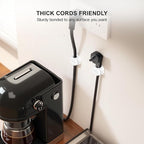6 Pack Magnetic Cable Clip Organizer Cord Holder, Picozon Adhesive Cable Management, Wire Phone USB Charger Cable Holder, Keeper Organizer for Office Home Desktop Table - White