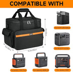 LEFOR·Z Carrying Case Compatible with Jackery Explorer 2000 v2/1500/1000 Plus/ECOFLOW Delta 2/BLUETTI AC180,Portable Power Station Travel Bag for Charging Cable and Accessories(Bag Only)
