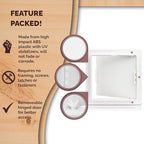 Morvat Access Panel 8x8 Inch for Drywall & Ceiling with Door, Heavy-Duty Durable ABS Plastic & Easy Install Access Box, Wall Hole Cover Plate for Plumbing & Electrical Cables & Wiring, White, 40-Pack