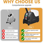 Steamer for Clothes 1800W Standing Garment Steamers 45s Fast Heat-up 90 Mins of Continuous Powerful Steam with 5L Water Tank, Pants Clip & Children's Clothing Hanger