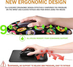 BOCHEERY Ergonomic Mouse Pad Wrist Support,Upgrade Mousepad with Massage Design,Non-Slip PU Base Desktop Mouse Pads for Pain Relief, Computer, Office & Home,12 x 8 in（F-Lovely Dogs）