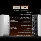 GEEKOM A9 Max AI Mini PC, with AMD Ryzen AI 9 HX 370 (80 Tops), Copilot+ PC, Radeon 890M, 32GB DDR5 (Not LPDDR), 2TB SSD, Win 11 Pro, WiFi 7, BT 5.4, USB4, HDMI 2.1, Dual 2.5GbE, 8K, 3-Year Warranty