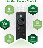 Replacement Voice Remote Compatible with All Fires Series Smart TV Cube(1st/2nd/3rd Gen),TV Stick(4K/4K Max/Lite),Smart TVs (3rd Gen),for Hisense/TCL Smart TVs