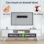 No Stud TV Wall Mount Low Profile for Most 26-60" Televisions up to 100 lbs,No Dril Monitor Mount for Drywall, Studless Wall Mount Bracket Max VESA 400x400mm for Flat Screen&Curved TVs, Easy Install
