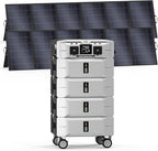 IEE SP5000 Solar Generator 5000W, 10.24kWh Power Station with 2x500W Solar Panels, 5 AC Outlets(9000W Surge), 120V/240V Dual Voltage, LiFePO4 Battery for Home Backup Outdoors Camping RV Emergency