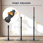 jusmo LS09 Aluminum Projector Floor Stand for Nebula/XGIMI/Other Video Projectors, Mevo Camera Stand, 16.5-34.6inch Adjustable, Compatible with Projector/Camera/Phone/GoPro/Webcam/Lights