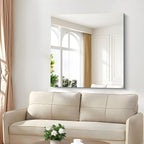 CILIBER Frameless Mirror, 39x39 inch Square Bathroom Mirrors for Wall, Upgraded Shatterproof Vanity Mirror Over Sink with Polished Edge for Bathroom,Bedroom,Living Room and Entryway
