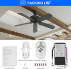 Universal Ceiling Fan Remote Control Kit, 3-Speed Fan and Dimmer Light Control, Easy DIY Install, Replacement for Hunter Hampton Bay Harbor Breeze Litex and More Brands (Models 99122, 99123, 99600)