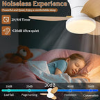 Glowall Small Ceiling Fan with Lights, 25 Inch Flush Mount with Remote Control, Reversible Quiet DC Motor, 3 Blades, 6 Speeds, Dimmable LED, Adjustable Color Temperature, Timer