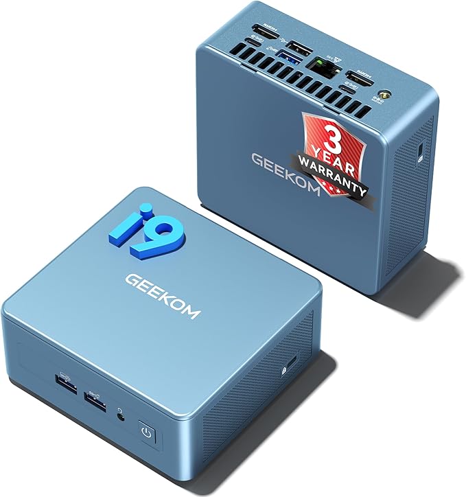 GEEKOM IT13 Mini PC 2026 Edition with Intel 13th Gen i9-13900HK, 16GB RAM(Not LPDDR)&1TB NVMe SSD (Expandable), NUC13 Mini Desktop Computer Windows 11 Pro for Home&Office | 8K UHD,USB4,WiFi 6E,BT5.2