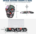 Hasinart Ergonomic Mouse Pad and Keyboard Wrist Rest with Massage Design, Space-Saving Mouse Pad Wrist Support, Memory Foam Wrist Rest with Non-Slip PU Base for Computer Desk, Multiflora